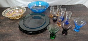 Collection Of Colored Glassware