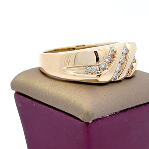 14k Yellow Gold Channel Set Diamond Ring. Appraisal value $2500