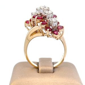 Ruby (1ctw) and Diamond (.60ctw) Ring. 14k yellow gold. Appraisal Value $2500