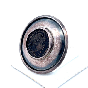 Bronze ROMAN COIN (IMP CONSTANTINVSConstantine I) Sterling Silver Brooch (Pendant also).