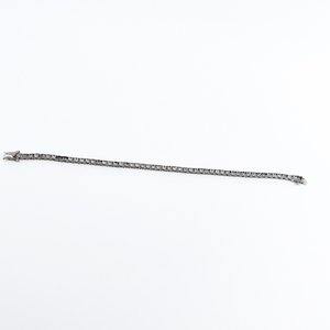Joan Rivers Rhinestone White Base Metal Bracelet. White Rhinestones (Some Need Replacing)