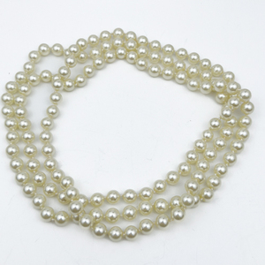 Simulated Pearl, Endless (No Clasp) Opera Necklace.