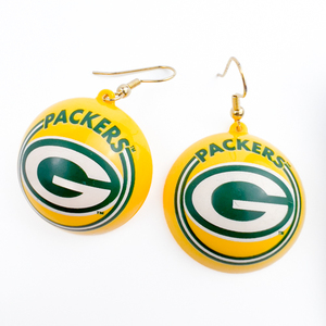 Go Packers 2 (two) Pairs of Pierced Earrings.