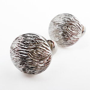 Monet White Plated Metal Clip-On Earrings .