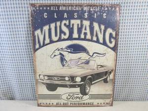 (G-1) Classic Mustang Tin Sign - Ne...
