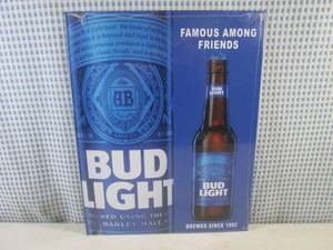 (G-1) Bud Light Tin Sign - New In W...