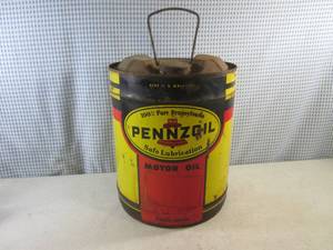 (EC1) Vintage Pennzoil 5 Gallon Oil...
