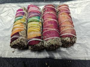 4 Bundles of Love Sage with Rose Pe...