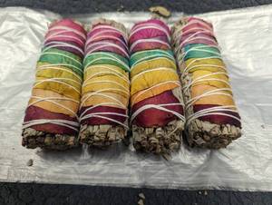 4 Bundles of Love Sage with Rose Pe...