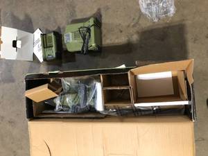 Green Machine 62V Brushless 16 in. Battery Chainsaw Auto-tensioning system, easy trigger start with 4 Ah Battery and Charger    Customer Returns See Pictures