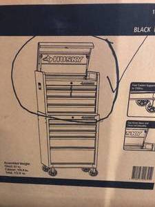 Husky 27 in. 6-Drawer Blue Tool Chest   Top Chest Only Customer Returns See Pictures