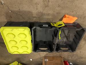 Lot of Assorted Ryobi Storage crates and Bin Customer Returns See Pictures