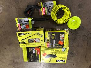 Lot of Assorted Ryobi Tools and Hardware Various Models and Conditions Customer Returns See Pictures