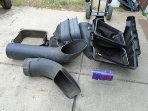 lot 120 image: 2 bag grass catcher parts for riding mower As shown.
