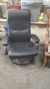 Swiveling Faux Leather Chair