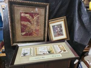 3 Framed Wall Art Pieces