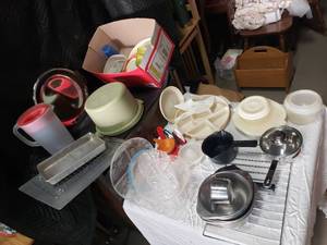 Variety of Kitchen Pans, Utensils and Etc