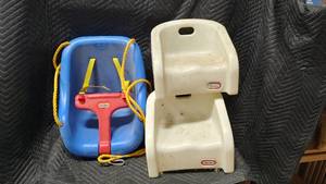 Baby swing and two boosters seats