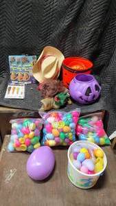 Halloween items and easter eggs
