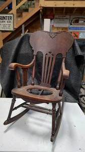 Antique rocking chair and armed chair