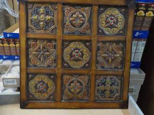 23 sq Metal Wall Dcor...