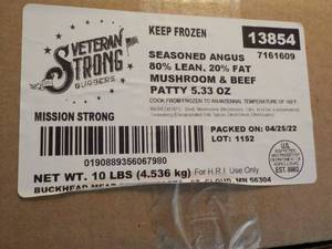 10 lb. Box Frozen Seasoned Angus Mu...