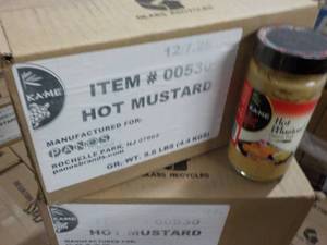 12 ct Kane Hot Mustard 7.25 oz Jars...