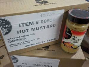 12 ct Kane Hot Mustard 7.25 oz Jars...