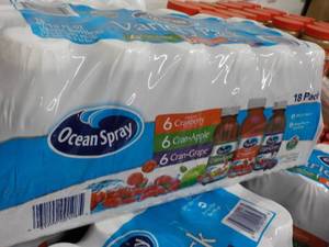 18 pack Ocean Spray - variety...