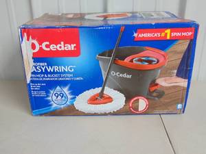 lot 97 image: O-Cedar EasyWring Microfiber Spin Mop with Bucket System NEW