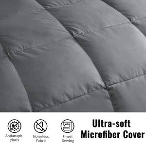 lot 65 image: 2 Pack Goose Down Comforter Twin - Grey Feather Down Comforter 68 x 90 Inches Gray Duvet Comforter Twin Size,