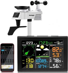 lot 69 image: Sainlogic Professional WiFi Weather Station with Outdoor Sensor, Internet Wireless Weather Station with Rain Gauge, WS0835 NEW