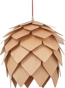 lot 88 image: Pendant Light Fixture Hand Craft Wood Pine Cone Shape Hanging 15.74Inch NEW