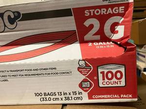 lot 35 image: Ziploc 2 Gallon Bags
