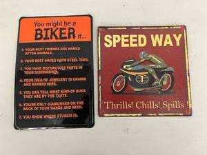 Metal Motorcycle Signs