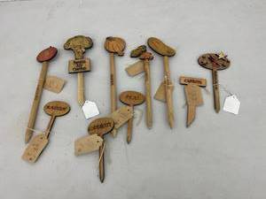 Wood Garden Stakes in Jar