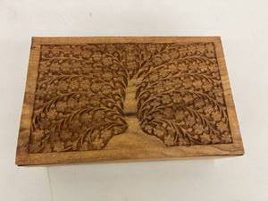 Hand Carved Wood Box