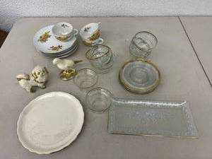 Mixed Gold Trimmed Lot