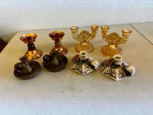 Candle Holders - One Pair Arts LTD Pottery Dickinson ND