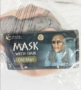 lot 281 image: Old Man Mask with Hair Costume Accessory