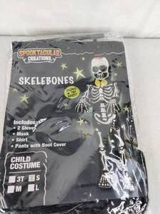 lot 295 image: Child Skelebones Skeleton Costume Size Small - Spooktacular Creations