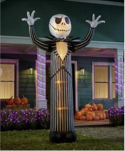 lot 286 image: Giant 120 Fabric Disney Jack Skellington Airblown Outdoor Decor