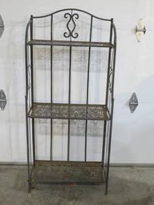 Wrought Iron Bakers Rack 24W x 10D x 54H