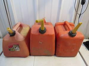 Mixed Lot of Gasoline Cans