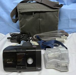 MSRP $1800 ResMed AirSense 10 AutoSet &amp HumidAir Heated Humidifier CPAP Machine WCarry Bag, Power Cord, Heated Hose &amp Nose Mask -Good Working Condition 1st Pic Is Stock Photo - Rest Are Actual Items