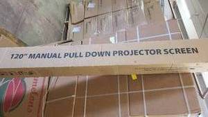 120 Manual Pull Down Projector Screen Kit