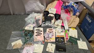 Collection of Target tagged returns and clearance aisle hair and jewelry items