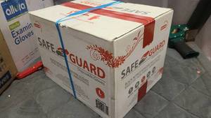Safe Guard Black Nitrile Powder Free Gloves Large Size
