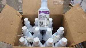 Box of Oxivir TB Cleaning Solution with sprayers