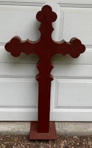 Prototype Wood Cross Made Before Original Cross For Guardian Angels Church In Oakdale Mn (43T x 24W x 3 12D)